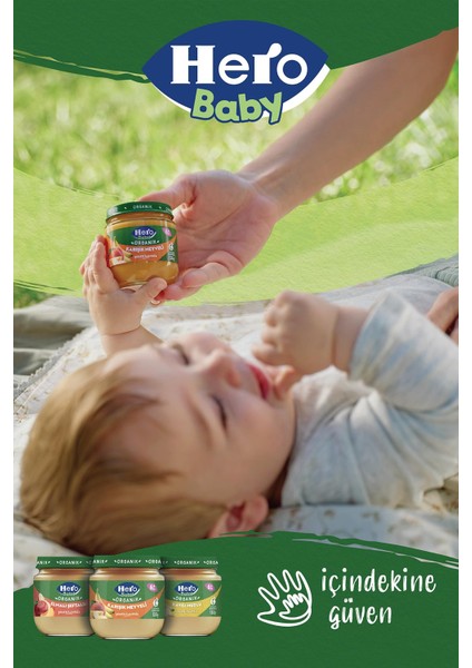 Organik Karışık Meyveli Püreli Kavanoz Mama 120g x 6 (720g) fırsatları