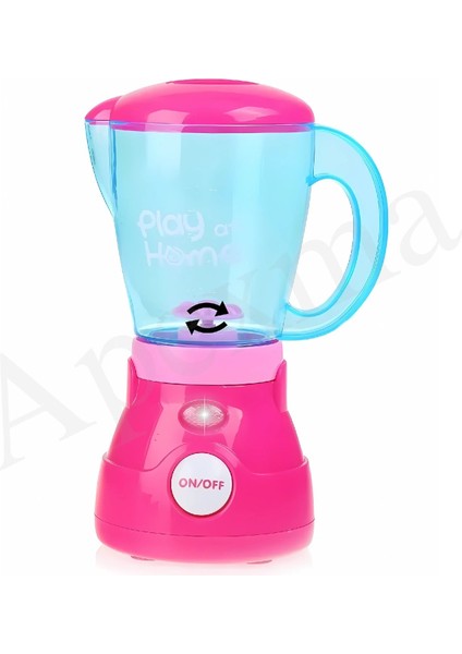 Oyuncak Aksesuarlı Pilli Işıklı Gerçekçi Hareketli Blender - Eğitici Evcilik Mutfak Oyun Seti Pembe fırsatları
