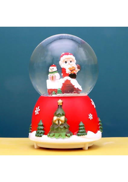 Noel Suyu Noel Kristal Top Müzik Kutusu Noel Ağacı Yaşlı Adam Kristal Top Süsleri Dekorasyon Hediye Hediye (Yurt Dışından)