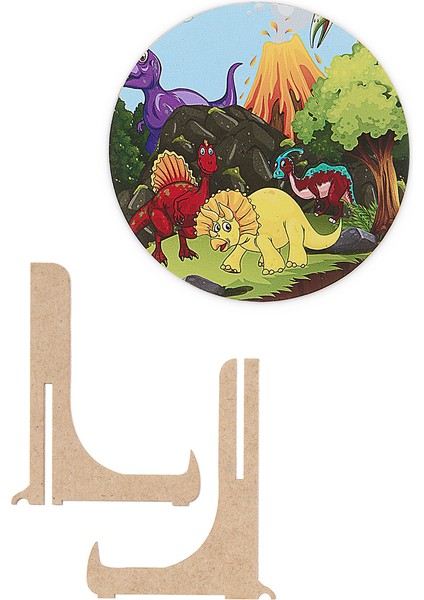36 Parça, 42CM Çapında 3mm Ahşap Üstüne Dinazor Temalı Puzzle fırsatları