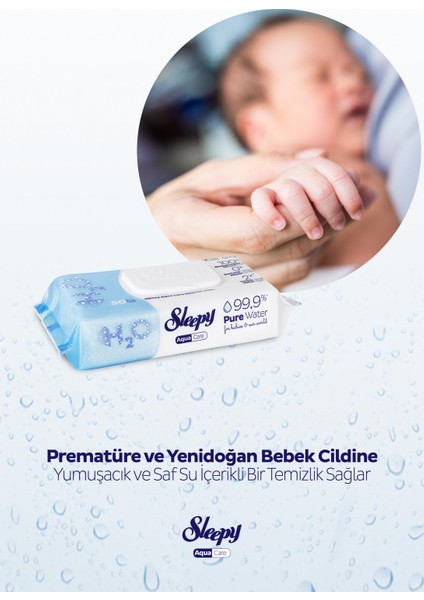 Aquacare H2O Yenidoğan Islak Bebek Havlusu 2X50 fırsatları