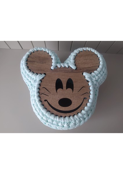 Mıckey Mouse El Örgüsü Sepet