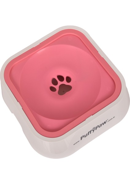 Yeni Nesil Kedi & Köpekler İçin Sıçramaya Karşı Korunan Su Kabı Pembe