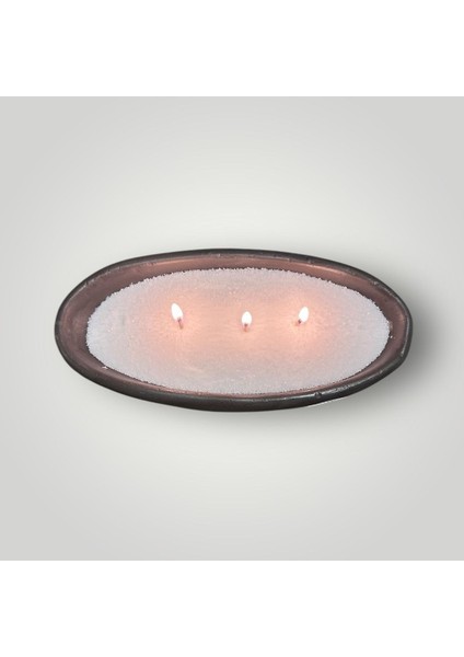 Oval Tabakta Toz Mum Kutusu