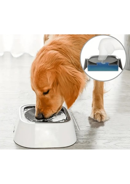 Yeni Nesil Kedi & Köpekler İçin Sıçramaya Karşı Korunan Su Kabı Yeşil