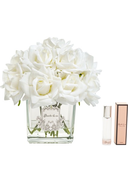 Guerlieandco. Beyaz 15 Gül Kare Cam Gümüş fiyatları