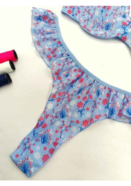 Jasmin Çiçek Desenli Tanga Külotlu Sütyen Takım modelleri