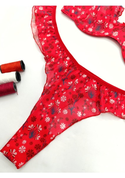 Jasmin Çiçek Desenli Tanga Külotlu Sütyen Takım modelleri