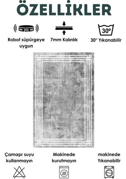 Dijital Baskılı Yıkanabilir Dot Taban Kaymaz Halı Yolluk Mutfak Salon Halısı Yolluğu (51)