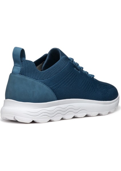 Erkek Mavi U Spherica A - Knitted Text Bağcıklı Kumaş Sneaker U15BYA0005ZC4005 fırsatları