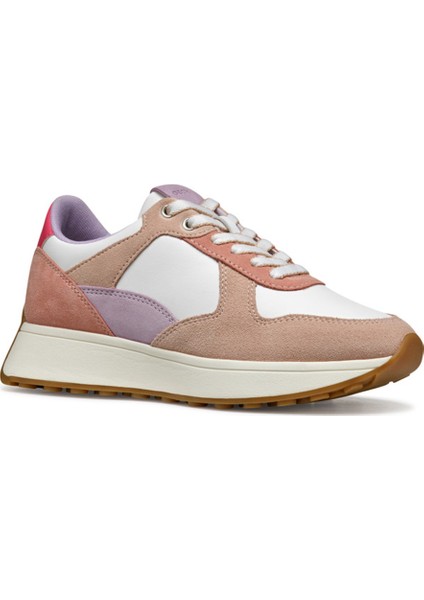 Kadın Çok Renkli D Amabel A - Nappa + Suede Bağcıklı Deri Sneaker D45MDA08522C1ZJ8 modelleri