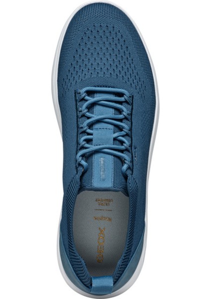 Erkek Mavi U Spherica A - Knitted Text Bağcıklı Kumaş Sneaker U15BYA0005ZC4005 indirimleri