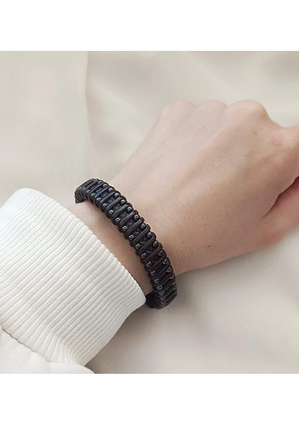 Bileklik Hakiki Deri Örgü Unisex (20.3 Cm) Boncuklu Bilezik fiyatları