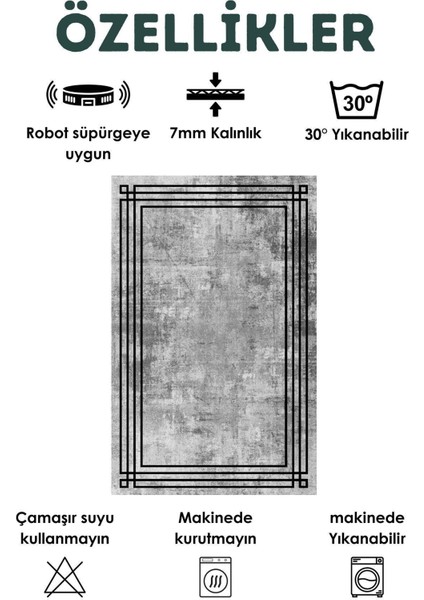 Dijital Baskılı Yıkanabilir Dot Taban Kaymaz Halı Yolluk Mutfak Salon Halısı Yolluğu (51)