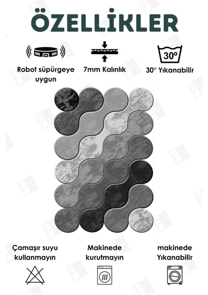 Dijital Baskılı Yıkanabilir Dot Taban Kaymaz Halı Yolluk Mutfak Salon Halısı Yolluğu (51) fiyatları
