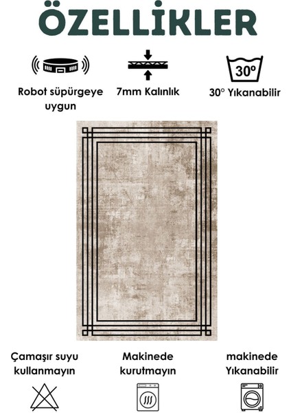 Dijital Baskılı Yıkanabilir Dot Taban Kaymaz Halı Yolluk Mutfak Salon Halısı Yolluğu (51)
