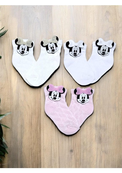 Kız Bebek Pamuklu Çorap Set 3 Çift