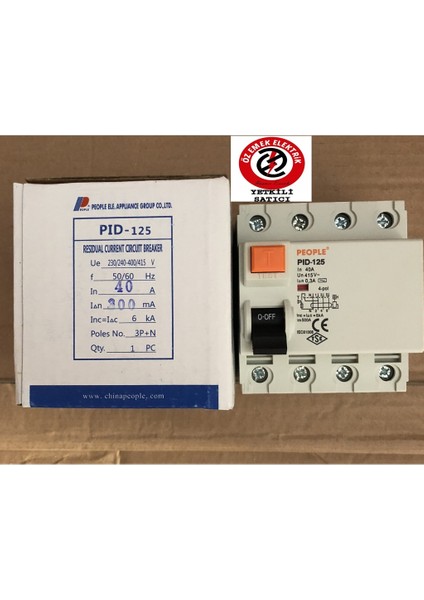 People 4X25A 300MA Yangın Kaçak Akım Koruma Rölesi 6ka