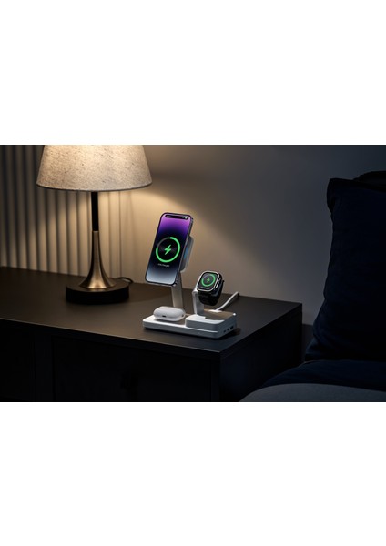 100W 6 In 1 Şarj Standı Magsafe ve Cryoboost - Beyaz