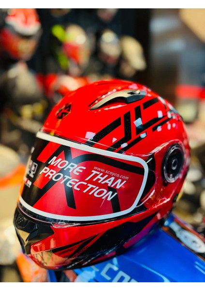 FF-868 Azrael Fullface Çene Açılır Motosiklet Kaskı (Kırmızı-Siyah) fiyatları