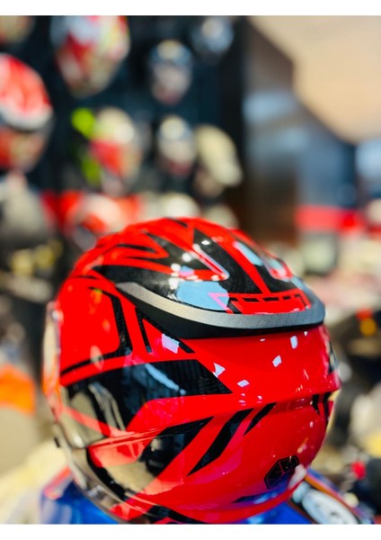 FF-868 Azrael Fullface Çene Açılır Motosiklet Kaskı (Kırmızı-Siyah) fırsatları