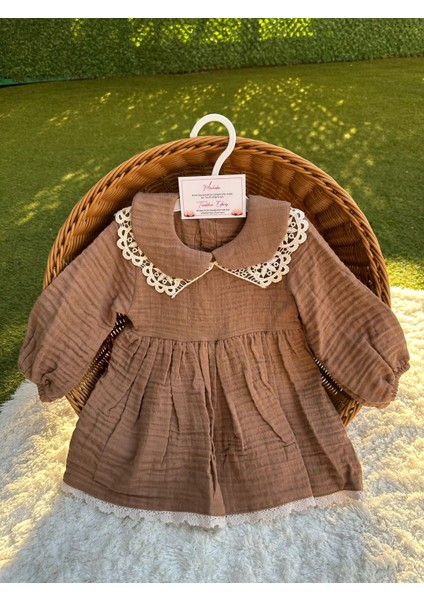 Dantel Yaka Müslin Elbise K fiyatları