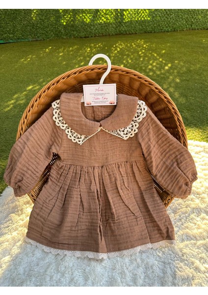 Dantel Yaka Müslin Elbise K fırsatları