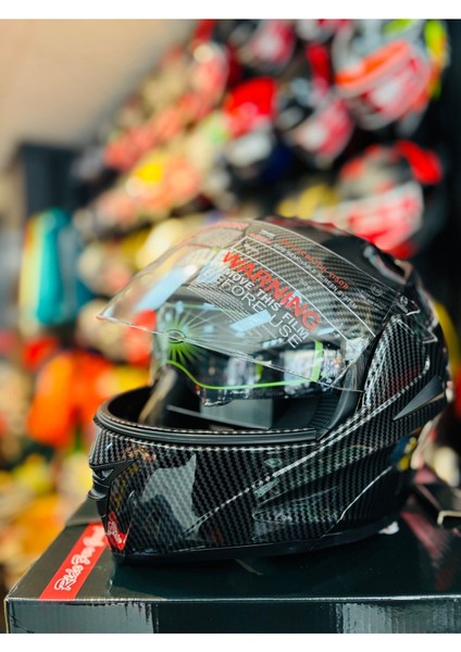 Vırtue Carbon Çene Açılır Güneş Vizrlü Motosiklet Kaskı (Siyah- Gri) fiyatları