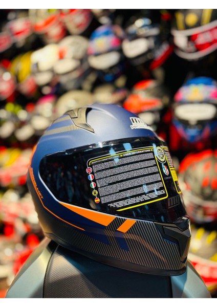910 Kapalı Kask Güneş Vizörlü Siyah Camlı Motosiklet Kaskı (Mat Blue) fiyatları