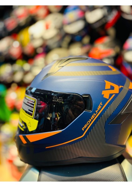 910 Kapalı Kask Güneş Vizörlü Siyah Camlı Motosiklet Kaskı (Mat Blue) fırsatları