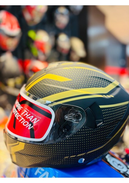 869 Blade Fullface Motosiklet Kaskı (Siyah-Gold) modelleri