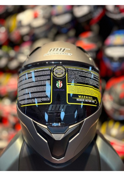 910 Helmet Full Face Güneş Vizörlü Motosiklet Kaskı (Mat Gri) fiyatları