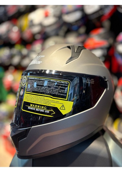 910 Helmet Full Face Güneş Vizörlü Motosiklet Kaskı (Mat Gri) modelleri