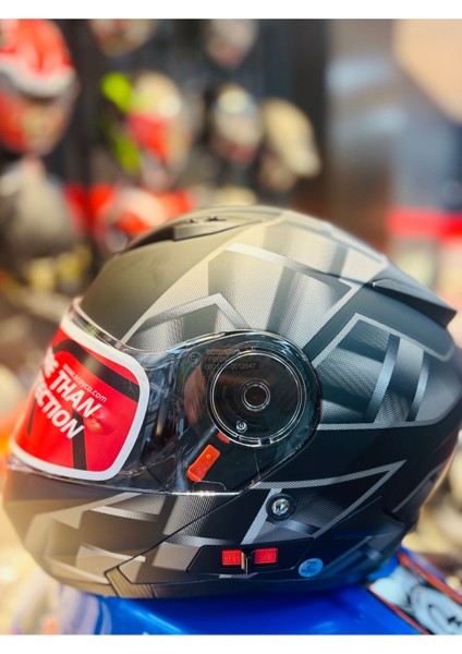 FF-868 Space Fullface Motosiklet Kaskı (Siyah-Gri)