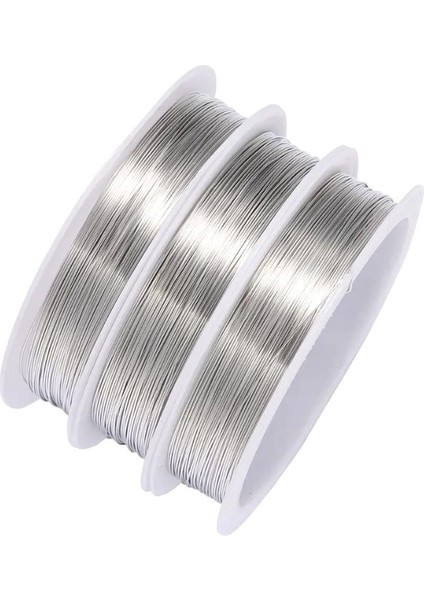 Takı ve Filografi Teli Makara Tel - 0.4mm Ince - 10 Adet Gümüş Renk fiyatları
