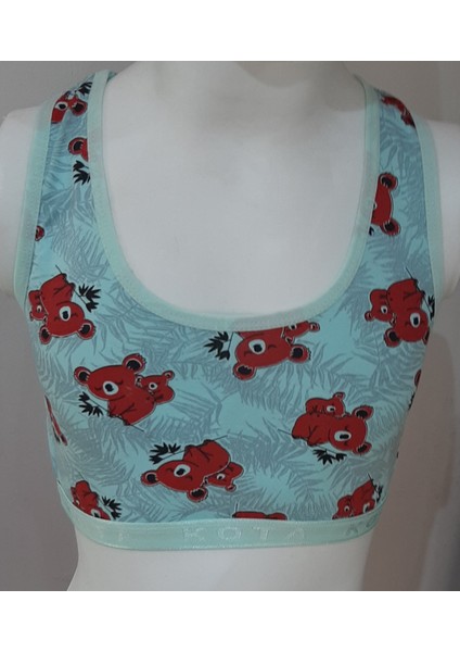 Kız Çocuk Geniş Askılı Büstiyer 2'li Paket (11-12) Yaş Yeşil-Sari Renk fiyatları