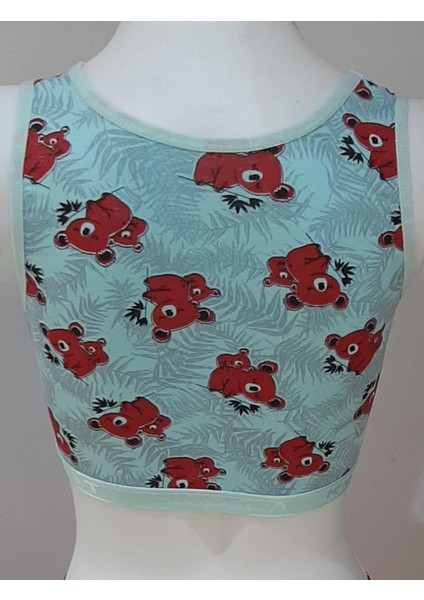 Kız Çocuk Geniş Askılı Büstiyer 2'li Paket (11-12) Yaş Yeşil-Sari Renk modelleri