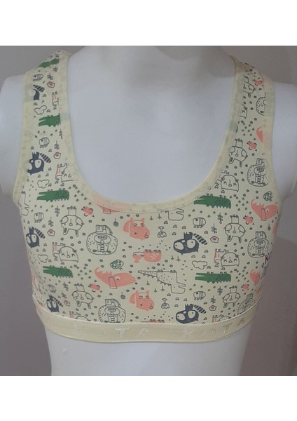 Kız Çocuk Geniş Askılı Büstiyer 2'li Paket (11-12) Yaş Yeşil-Sari Renk fırsatları