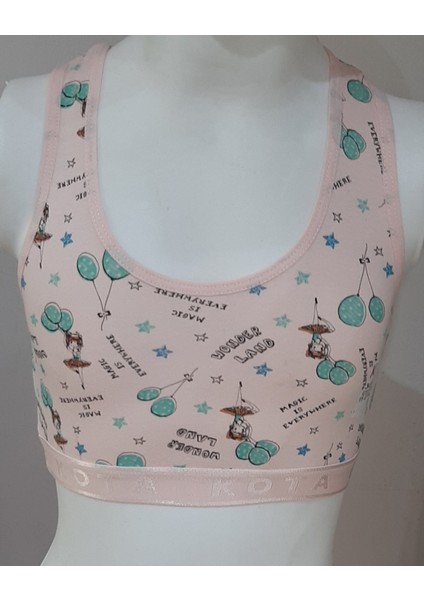 Kız Çocuk Geniş Askılı Büstiyer 2'li Paket (11-12) Yaş Pembe- Eflatun Renk