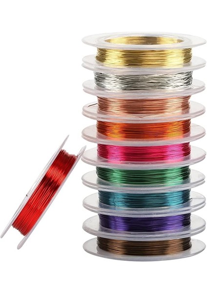 Renkli Takı ve Filografi Teli Makara Tel 0.4mm Ince - 10 Farklı Renk