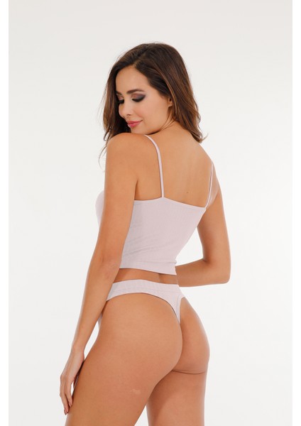 Kadın Fitilli Soft Renkler 3 Lüi Tanga Külot Set - KTS4052 fiyatları