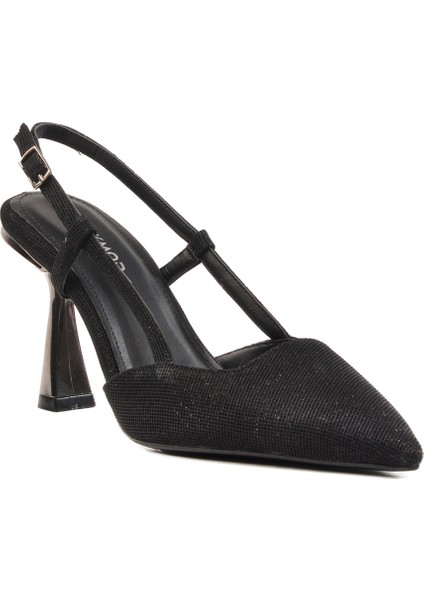 Siyah Simli Kadın Abiye Ayakkabı 459158 Z modelleri