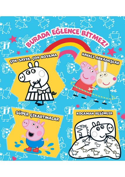 Peppa Pig / Çok Boya! Çıkartmalı Dev Boyama Kitabı