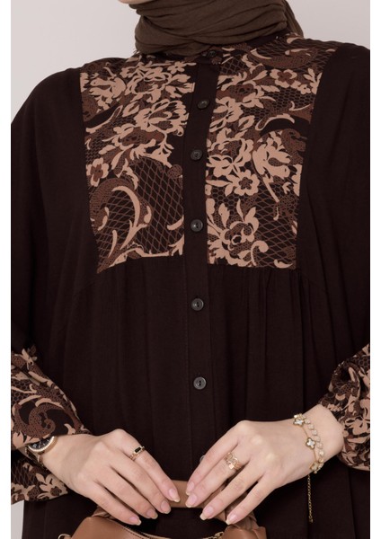 Robalı Zühre Viscon Elbise-Kahverengi fırsatları