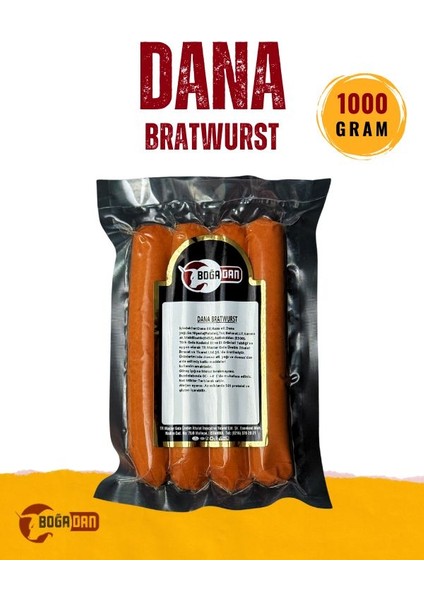 Bogadan Bratwurst Dana Sosis 1000gr – Gurme Tat, Efsane Lezzet
