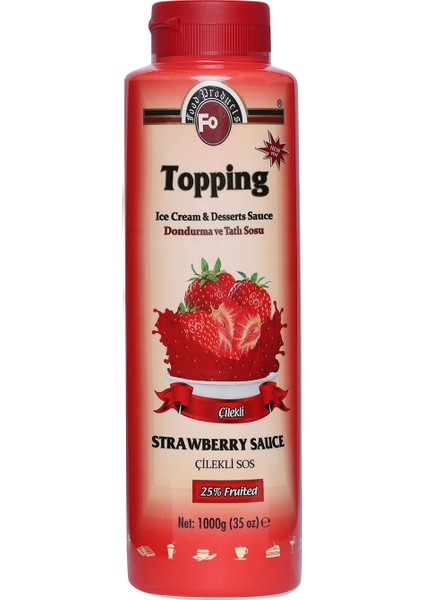 Topping Çilekli Dondurma ve Tatlı Sosu 1 Kg