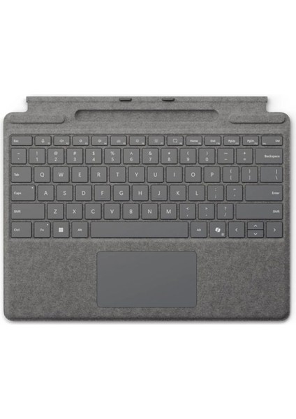 Microsoft Surface Pro Copilot+ (11. Sürüm), Pro 10, Pro 9, Pro 8 ve Pro x Uyumlu Q Us Ingilizce Klavye (Kalemsiz) – Gri – 8XA-00238