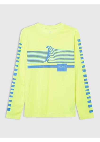 Erkek Çocuk Sarı Grafik Baskılı Mayo T-Shirt