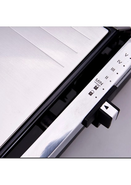 Biogranit Izgara ve Tost Makinesi 2000W, Paslanmaz Çelik Gövde Inox, 4 Kademe, Çıkarılabilir Granit Plaka