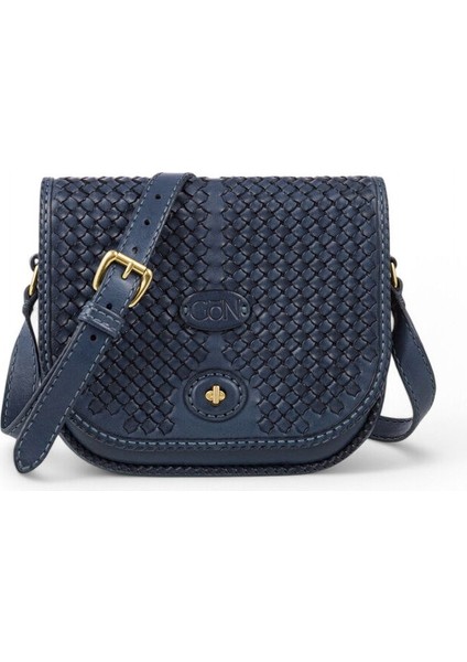 Mol Mavi Deri Kadın Çapraz Askılı Çanta 145 Mol